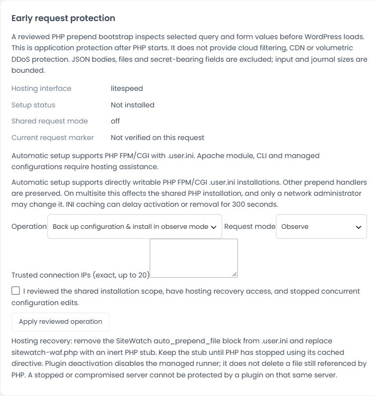 Early request protection
