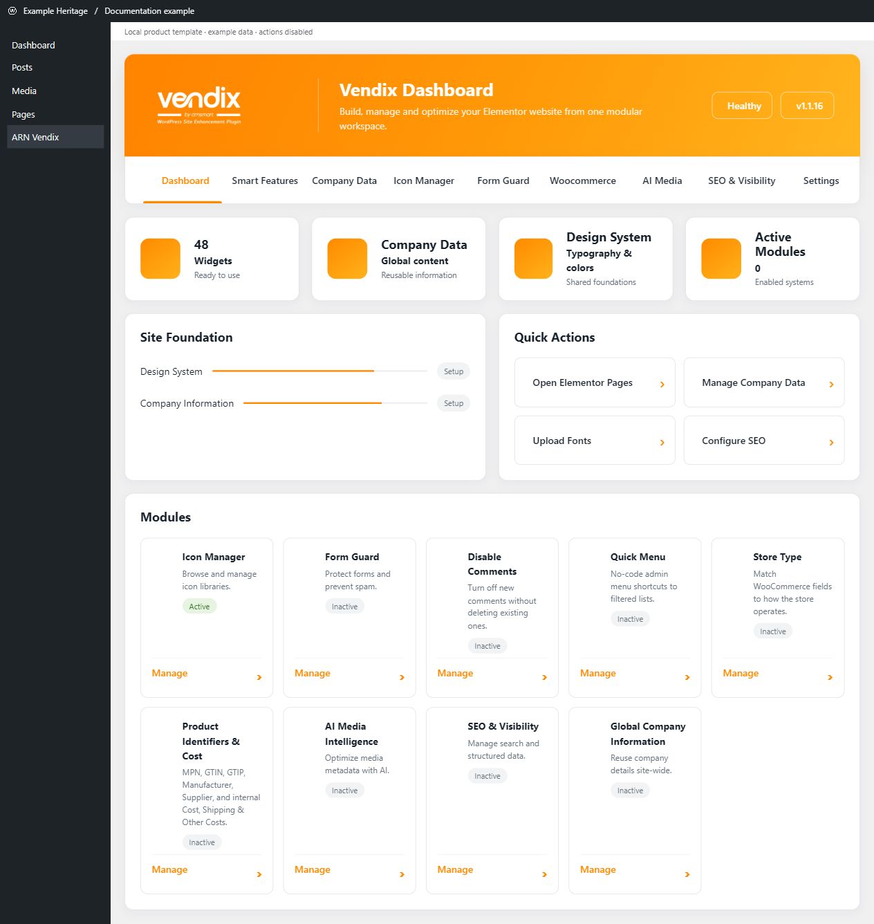 Vendix Dashboard