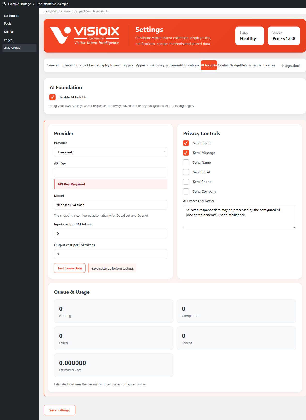 AI Insights configuration